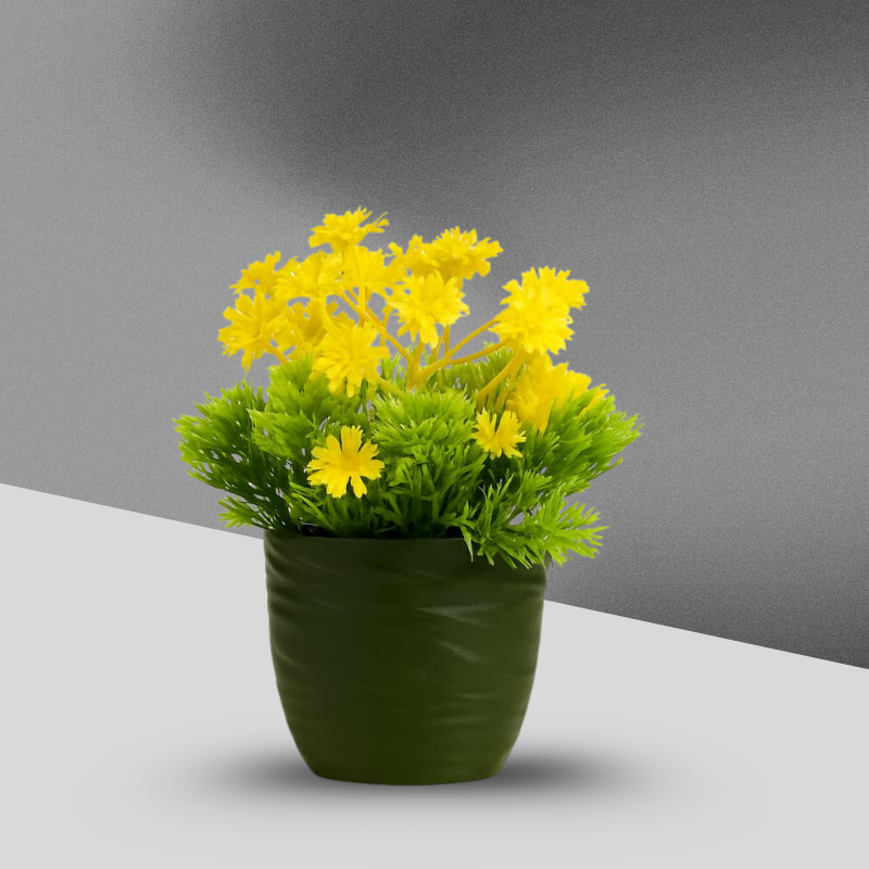 Sunny Bloom in Forest Pot